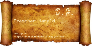 Drescher Harald névjegykártya